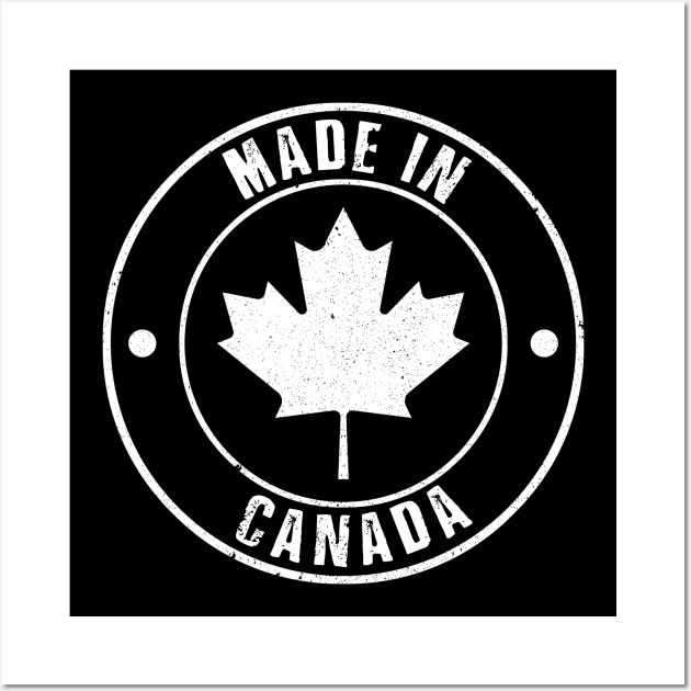 Made In Canada Country Nationality Born Canadian Gift Birthday Wall Art by maelotti22925